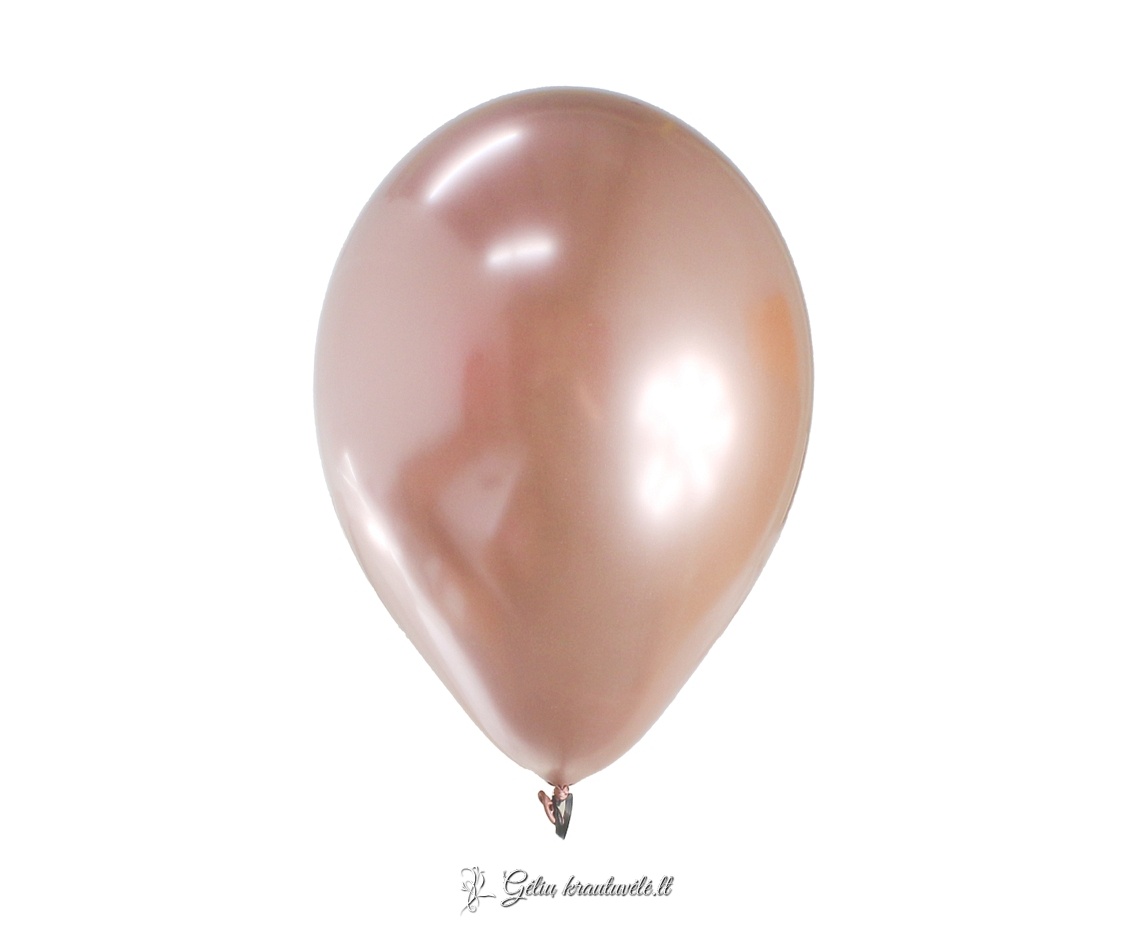 Rožiniai chrominiai 30cm. balionai su heliu nuotrauka 3